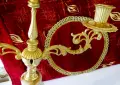 Троен свещник,бронз,оникс,позлата,барок,Луи XV. , снимка 4