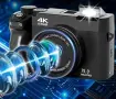 Оригинален цифров фотоапарат Zoomix (64GB, черен), снимка 6