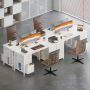 Бюро Coleshome 160см с 6 чекмеджета и USB, снимка 4