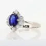 Сребърен пръстен с натурален Сапфир Royal Blue със сертификат , снимка 2