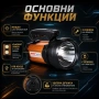 Мощен акумулаторен прожектор LED фенер къмпинг лампа за риболов туризъм палатка аварии работа лов, снимка 2