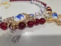 Авторски двуреден чокър Chinoiserie Crab Choker, снимка 4