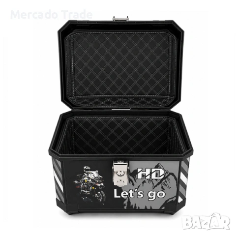 Куфар за мотор Mercado Trade, 45л., За скутер, АТВ, Черен, снимка 3 - Аксесоари и консумативи - 55287748