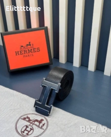 колани от естествена кожа в кутия hermes prada 4см, снимка 8 - Колани - 54908770