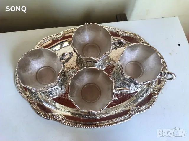 Страхотен Посребрен Сервиз, снимка 2 - Антикварни и старинни предмети - 55453367