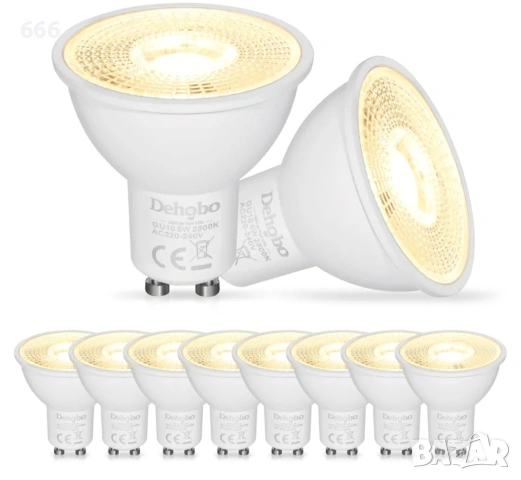GU10 LED крушки топло бяло 6W 2800K