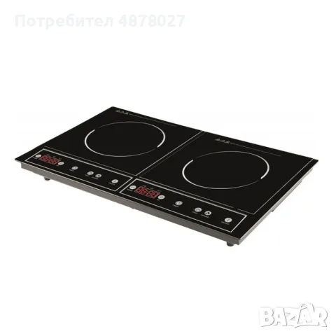 Двоен индукционен котлон Royalty Line RL-DIP4000.2 - 1400W+2000W, 80°C- 270°C, Кристална плоча, Тайм, снимка 5 - Котлони - 55698517