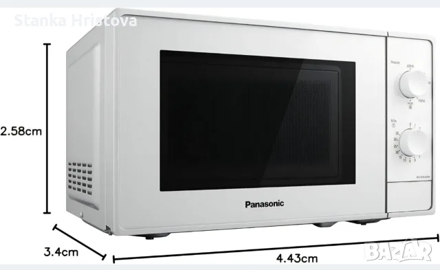 Микровълнова печка Panasonic 20L., снимка 4 - Микровълнови - 55563177