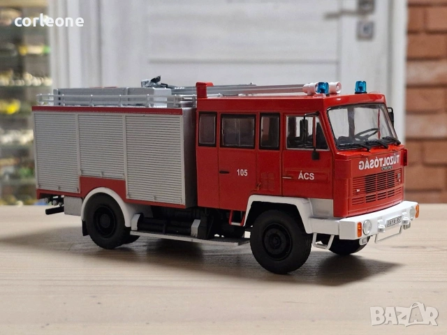 Csepel D 755 TÜ Metz пожарна 1991 - мащаб 1:43 на DeAgostini моделът е нов в блистер, снимка 6 - Колекции - 55016930
