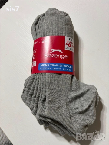 Slazenger Trainer Socks 5 Pack 5 чифта чорапи за маратонки, снимка 3 - Мъжки чорапи - 55102188