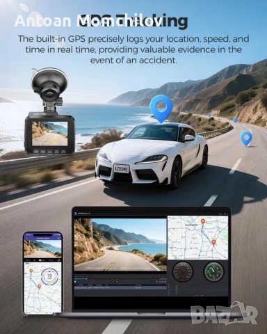 Видеорегистратор AZDOME GS63H 4K WiFi GPS, снимка 7 - Аксесоари и консумативи - 54827733