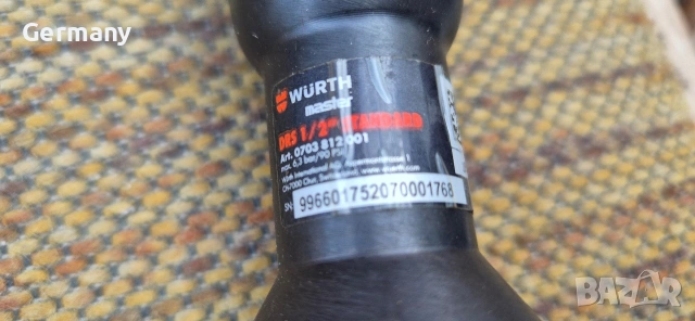 пневматична тресчотка wurth drs 1/2, снимка 4 - Други инструменти - 53989631