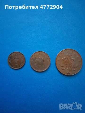 сет 1971 GB 1/2 New Penny/Half /,1 Penny,2 new Pence