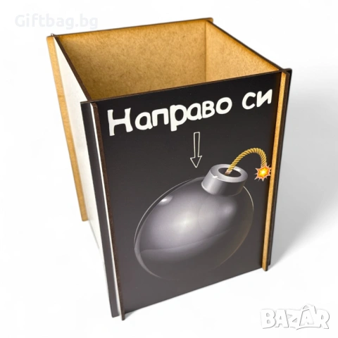 Дървена кутия тип кашпа с UV печат – различни дизайни, снимка 8 - Декорация за дома - 54344653