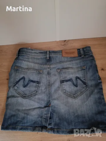 Дамска къса дънкова пола Zara, снимка 3 - Поли - 55531734