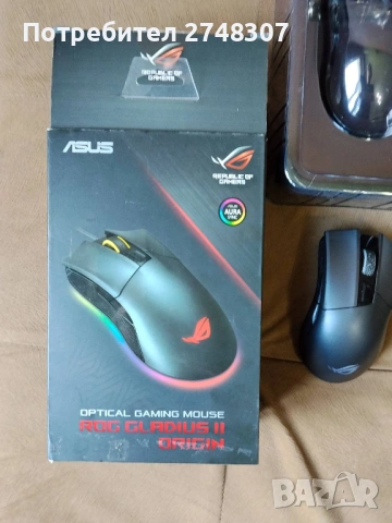 Геймърска мишка ASUS ROG Gladius II Origin , снимка 7 - Клавиатури и мишки - 54566012