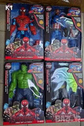 Фигурки Avengers със светлина и изстрелвачка 30см Спайдърмен/Хълк/Батман/Капитан Америка, снимка 2 - Фигурки - 54000446