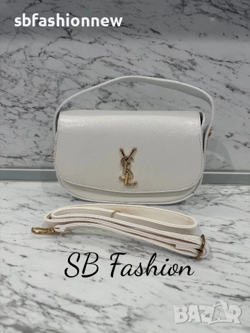 Ysl дамска чанта, черна, бежова и бялА, снимка 10 - Чанти - 55040097
