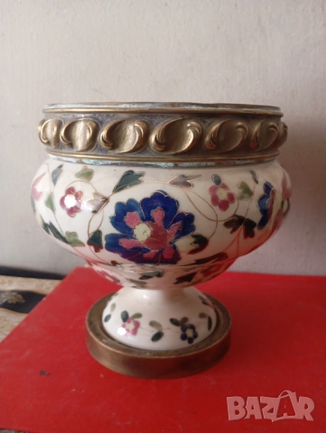 Винтидж саксия,купа, снимка 2 - Други ценни предмети - 54441833
