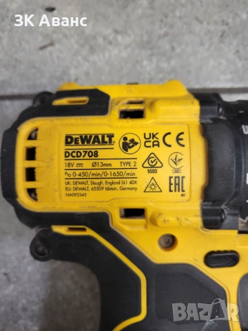 винтоверт Dewalt DCD708, снимка 4 - Винтоверти - 54676635