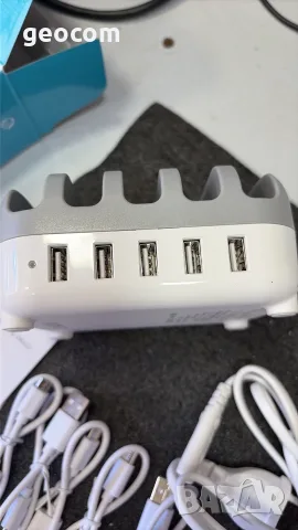 Orico DUK-5P-EU-WH 5 портово зарядно устройство USB с поставка, снимка 6 - Оригинални зарядни - 55640383