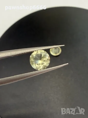 Комплект 3 естествени цитрина – общо 2,15 ct – кръгъл брилянтен, снимка 14 - Бижутерийни комплекти - 55483477