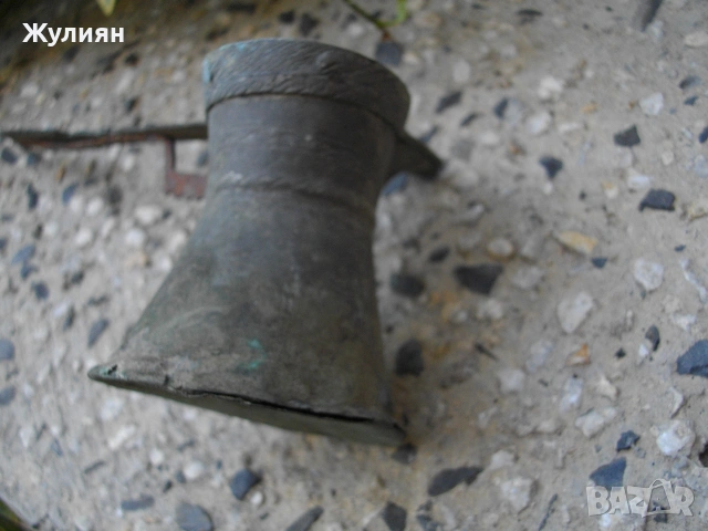 АВТЕНТИЧНО ТУРСКО ОСМАНСКО МЕДНО ДЖЕЗВЕ, снимка 3 - Антикварни и старинни предмети - 55160726