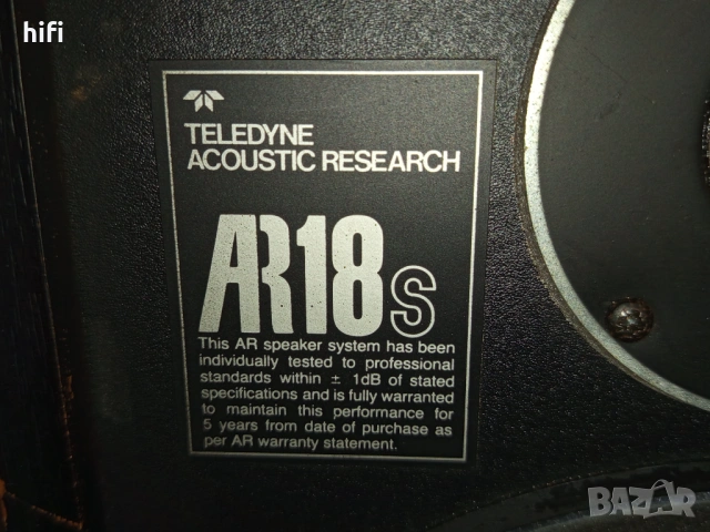 Двулентови тонколони Teledyne Acoustic Research AR18S, снимка 2 - Тонколони - 54683420