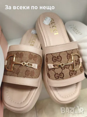 Gucci Дамски Бежови Чехли Гучи Код A1777