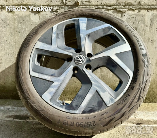 Комплект оригинални 19" джанти VW ID.3 + гуми Continental EcoContact 6 215/50 R19, снимка 4 - Гуми и джанти - 54602187