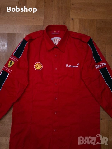Мъжка риза Scuderia Ferrari Shell Racing, снимка 2 - Ризи - 55127894