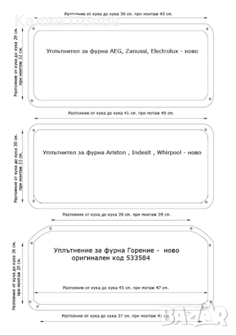 Резервни части за фурни AEG , ARISTON , GORENJE и др., снимка 2 - Печки, фурни - 54585165
