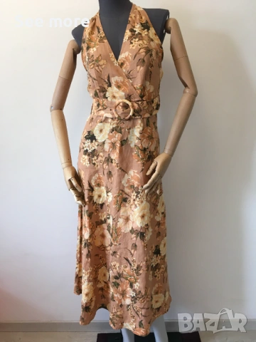 100% лен рокля S, снимка 2 - Рокли - 54004527