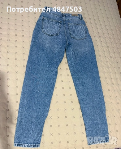 Сини Дънки Mom fit , снимка 2 - Дънки - 54784644