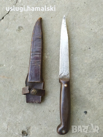 Стар нож с кания, снимка 2 - Антикварни и старинни предмети - 54173695