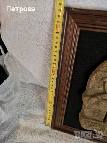 каменно пано на индийски бог оформено като картина. , снимка 4 - Пана - 54236345