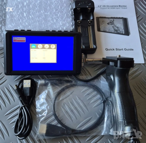 4.5" HD Монитор за видео и фото (4K HDMI Input/Output), снимка 3 - Чанти, стативи, аксесоари - 55257648