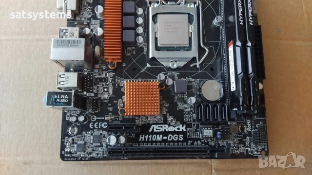 Дънна платка ASRock H110M-DGS Socket LGA1151 CPU+FAN, снимка 3 - Дънни платки - 54729812