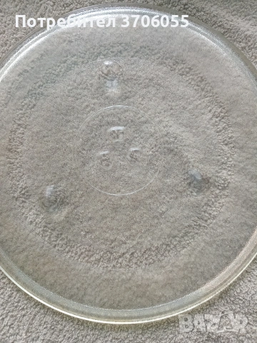 Чиния за микровълнова фурна 310мм.с детелина!, снимка 2 - Печки, фурни - 54041451