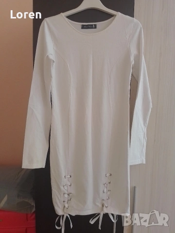 👠💋🎀*Butik Verona*👠Бяла рокля с връзки