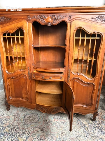 Старинна орехова витрина, гардероб., снимка 7 - Гардероби - 54495376