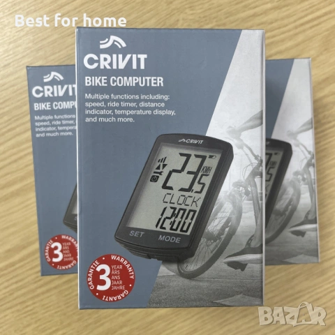 Crivit Bike Велосипеден компютър, многофункционален, лесен за четене, 30 опции
