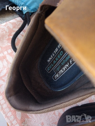 Впечатляващи маратонки от естествена кожа Sketchers, снимка 6 - Маратонки - 54865620