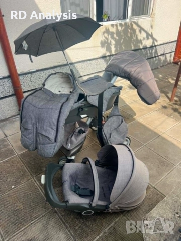 Stokke Xplory V5 Бебешка количка, снимка 5 - Детски колички - 54900083