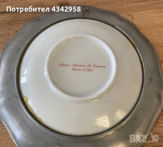 Красива винтидж декоративна стенна чиния.(1970-1980)., снимка 3 - Антикварни и старинни предмети - 55120082