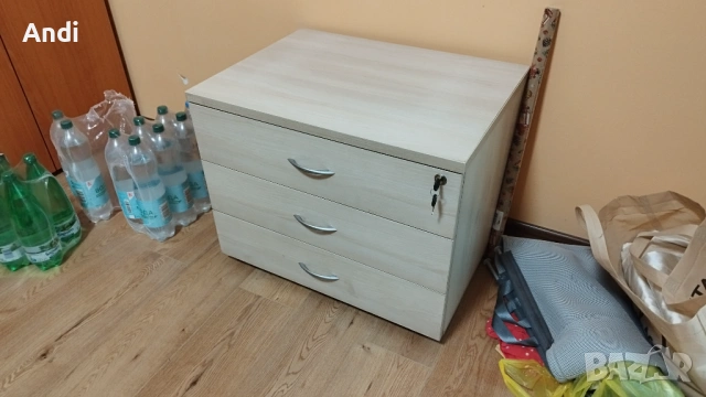 Офис шкаф - шкафче с 3 чекмеджета и ключалка 68/50/55см, снимка 13 - Шкафове и рафтове - 54043785