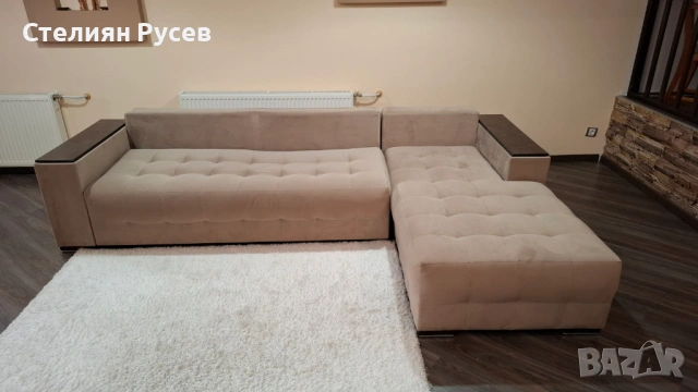 1603 Мелвин ъглов разтегателен холов  диван  300/175 см -цена 260 евро или 508.52лв    gk - с издърп, снимка 5 - Дивани и мека мебел - 53992256