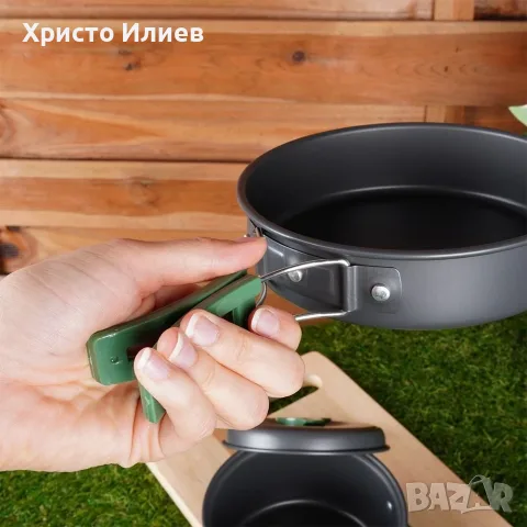 Алуминиеви прибори за къмпинг Тиган и Тенджера, снимка 8 - Къмпинг мебели - 55522297
