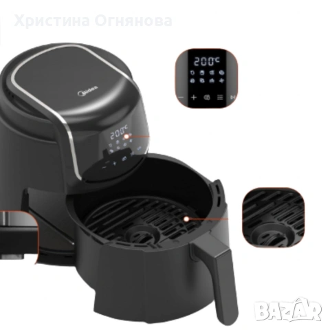 Фритюрник с горещ въздух Midea InnerChef Crispy – MF-CN40C2, снимка 3 - Фритюрници - 54169584