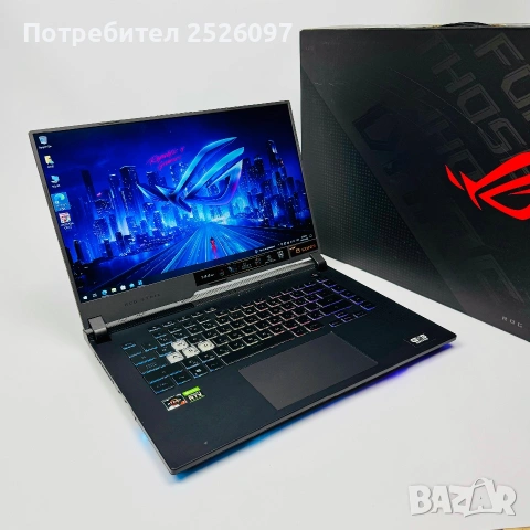 ASUS ROG Strix G15/165Hz QHD/Ryzen 7 6800H/RTX 3060/32GB DDR5/1TB/RGB, снимка 2 - Лаптопи за игри - 55064529